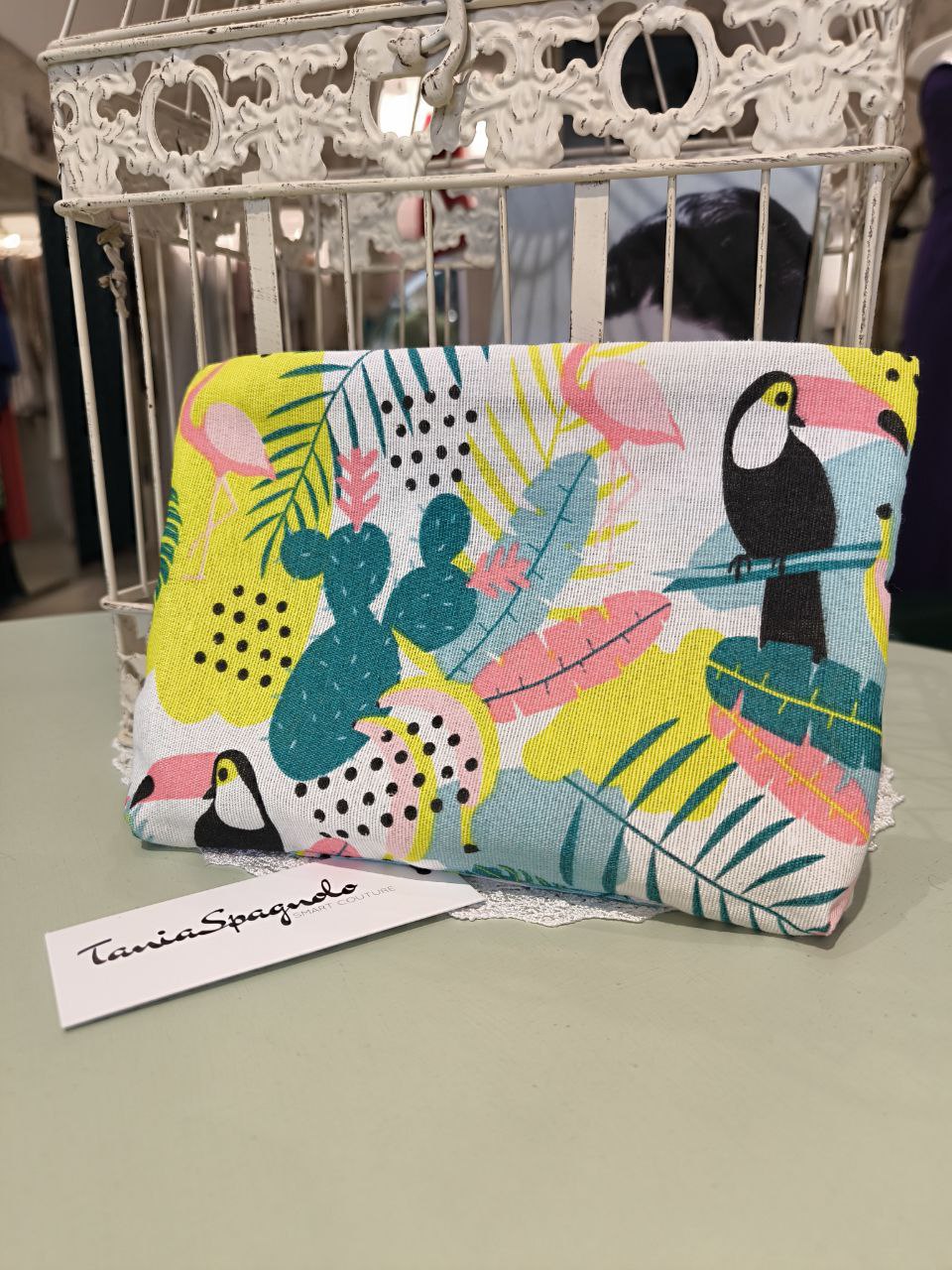 POCHETTE fantasia fenicotteri tucano