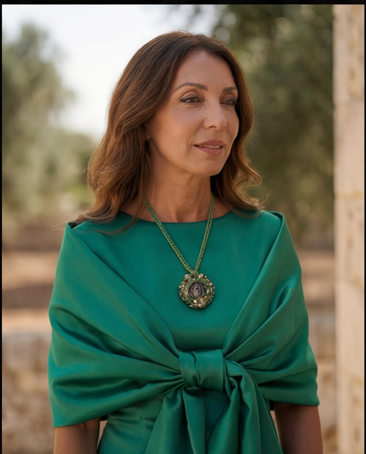 57. Set completo mamma sposo sposa tubino e maxi stola verde menta - PREORDINA